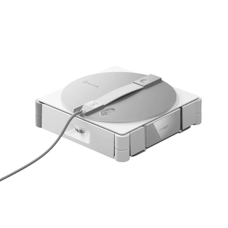 Langų plovimo robotas Ecovacs WINBOT W3 OMNI, baterija 4500 mAh, 270×270×76 mm, sidabrinis/baltas