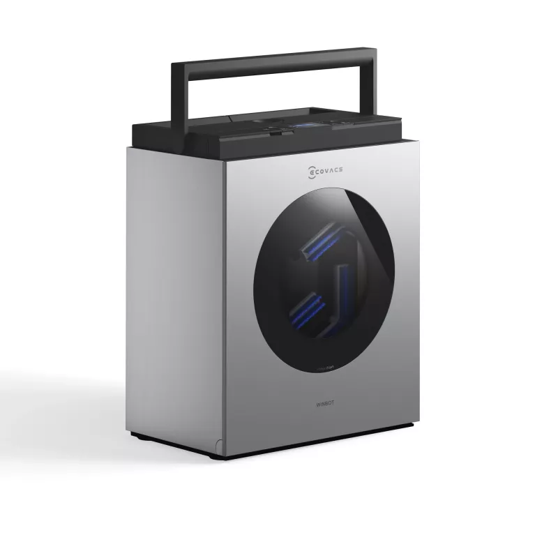 Langų plovimo robotas Ecovacs WINBOT W3 OMNI, baterija 4500 mAh, 270×270×76 mm, sidabrinis/baltas