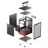 Korpusas Jonsbo T6, Mini-Tower, Mini-ITX, juodas