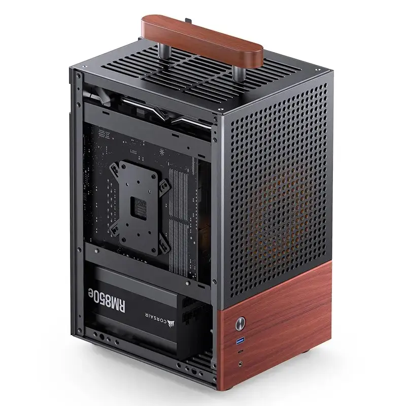 Korpusas Jonsbo T6, Mini-Tower, Mini-ITX, juodas