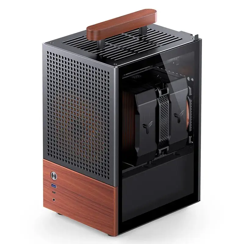 Korpusas Jonsbo T6, Mini-Tower, Mini-ITX, juodas