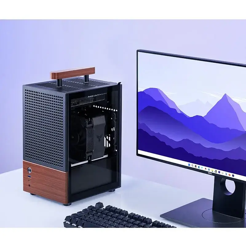 Korpusas Jonsbo T6, Mini-Tower, Mini-ITX, juodas