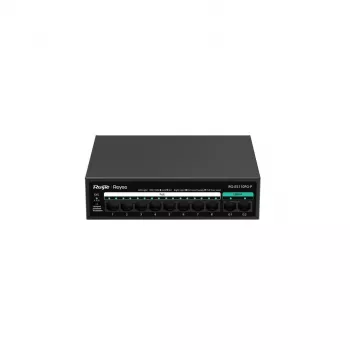 RUIJIE nevaldomas PoE jungiklis RG-ES110FG-P — 10 prievadų Gigabit (10/100/1000) su 1 SFP, 120W, 20 Gbps perjungimas