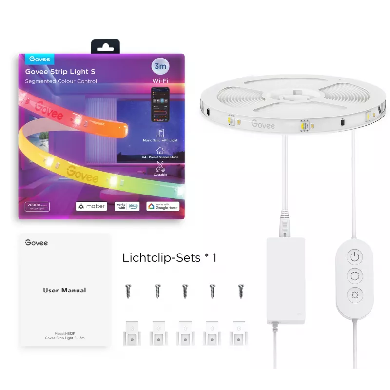 Govee H612FCD1 RGB LED juostinis apšvietimas, 3 metrai