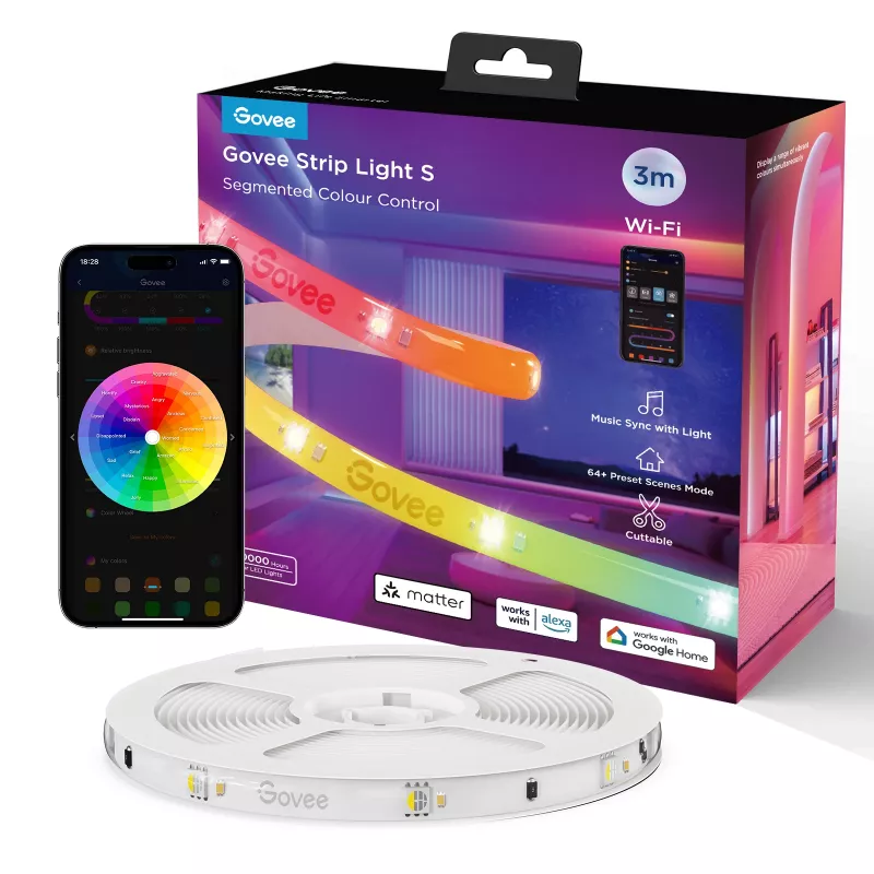 Govee H612FCD1 RGB LED juostinis apšvietimas, 3 metrai