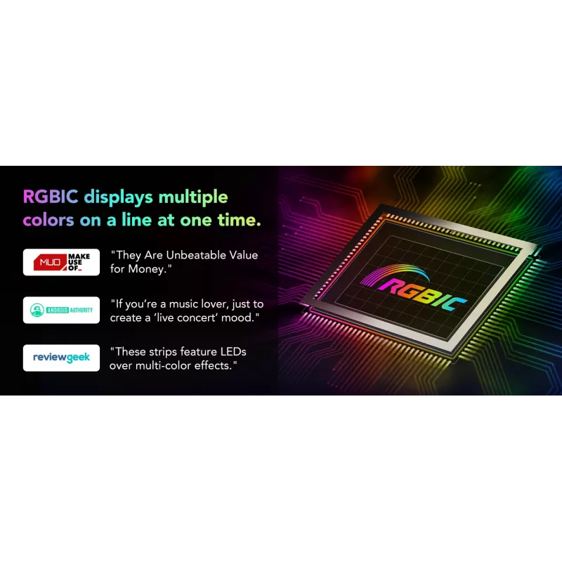 Govee H612FCD1 RGB LED juostinis apšvietimas, 3 metrai