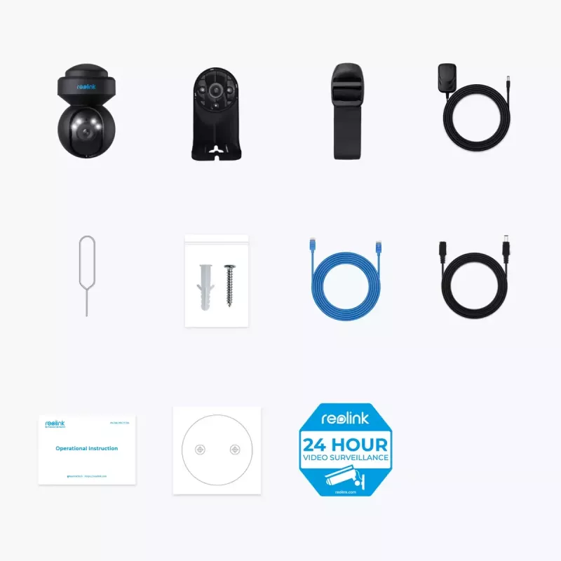 IP stebėjimo kamera Reolink E540-B 5MP lauko Wi‑Fi, 2560x1920, 355° pasukimas, 0–50° pakreipimas, IP65, MicroSD iki 256 GB