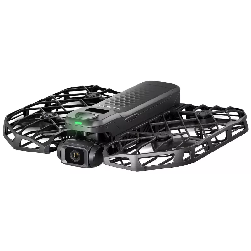 Mini dronas HOVERAir X1 Pro — 4 rotoriai, 12 MP kamera, 4K vaizdo įrašas, 1000 m nuotolis, 1920 mAh baterija, 32 GB vidinė atmintis, Juoda