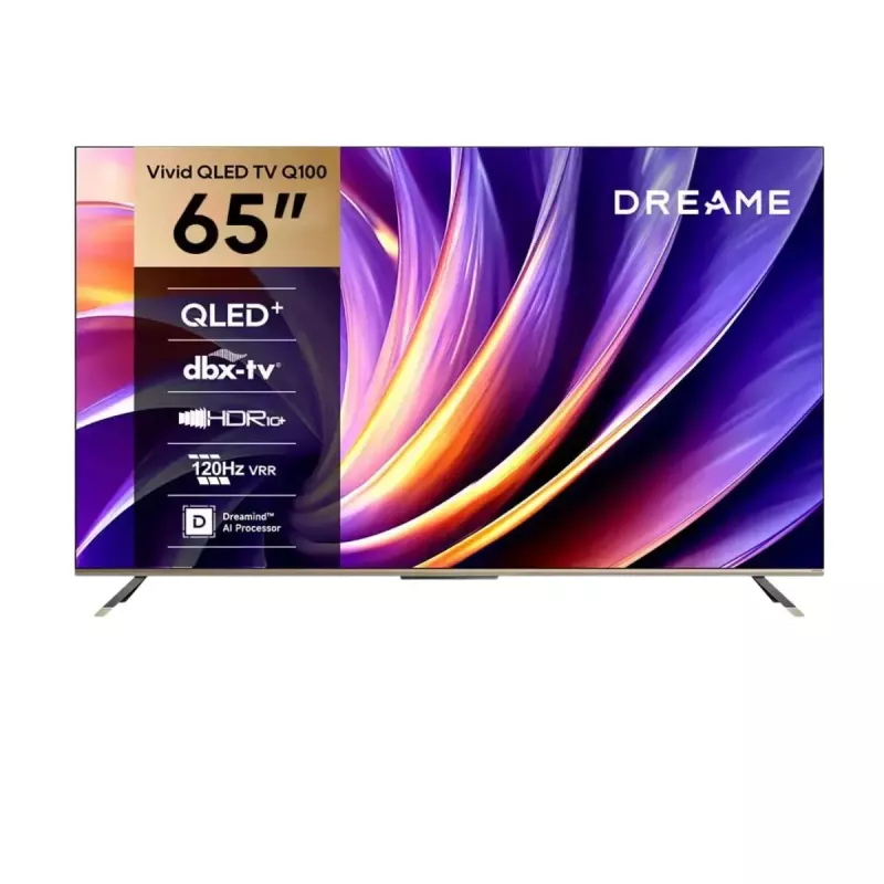 Smart TV Dreame Vivid Q100 65 colių, QLED+, 4K UHD, Google TV, 120Hz, AI procesorius, juoda