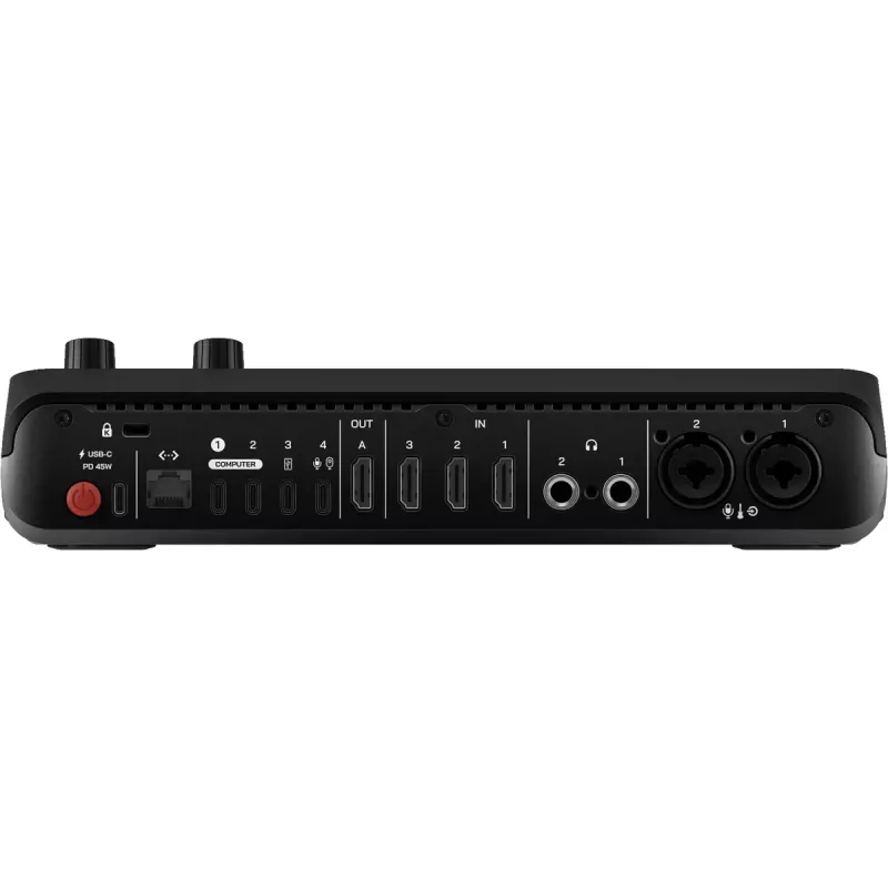 Kelių kanalų podcast'ų ir tiesioginių transliacijų gamybos pultas Rode RodeCaster Video S RCVS-E — jutiklinis ekranas, Wi‑Fi, Bluetooth 5.3, 5x USB-C, 3x HDMI įėjimas, 1x HDMI išėjimas, microSD