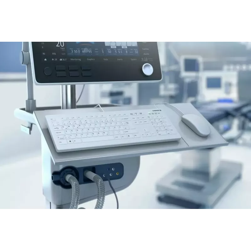 Belaidė pilno dydžio klaviatūra CHERRY AK-C8112 Medical USB QWERTZ 105 klavišų balta 1,8 m