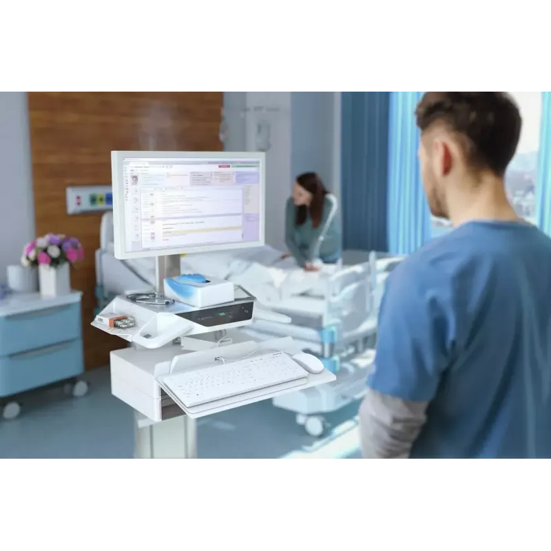 Belaidė pilno dydžio klaviatūra CHERRY AK-C8112 Medical USB QWERTZ 105 klavišų balta 1,8 m