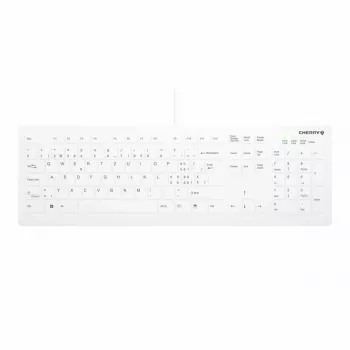 Belaidė pilno dydžio klaviatūra CHERRY AK-C8112 Medical USB QWERTZ 105 klavišų balta 1,8 m