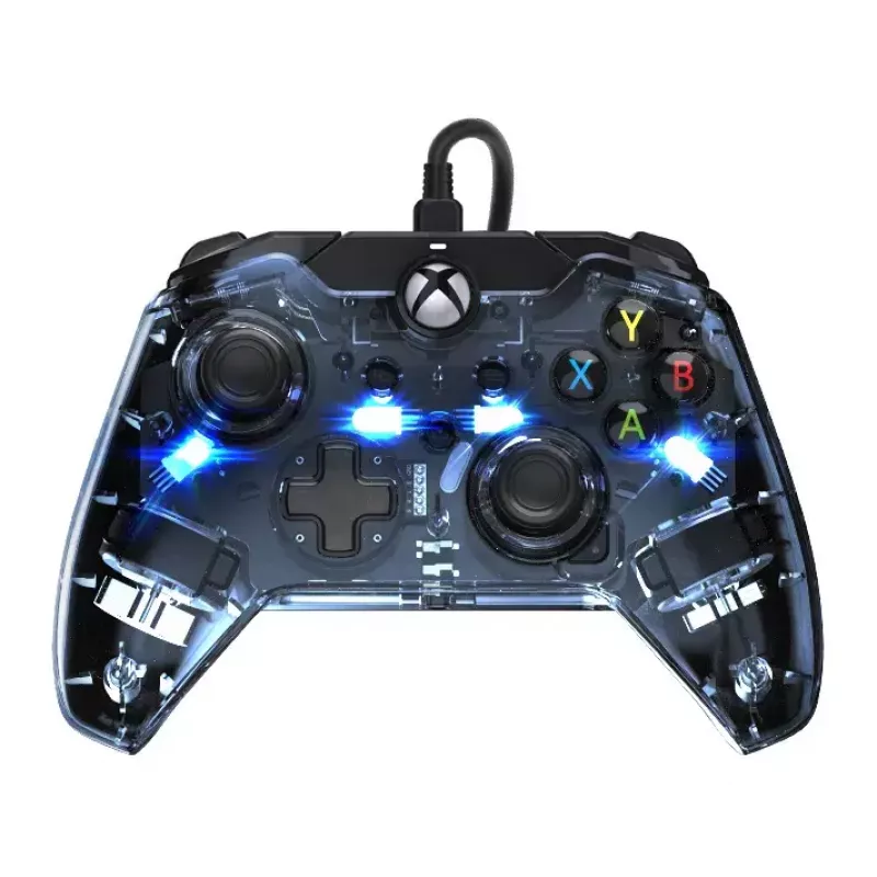 Žaidimų pultas PDP Afterglow Black Blue Transparent USB, skirtas Xbox One / Series X|S / PC, laidinis, 2,4 m