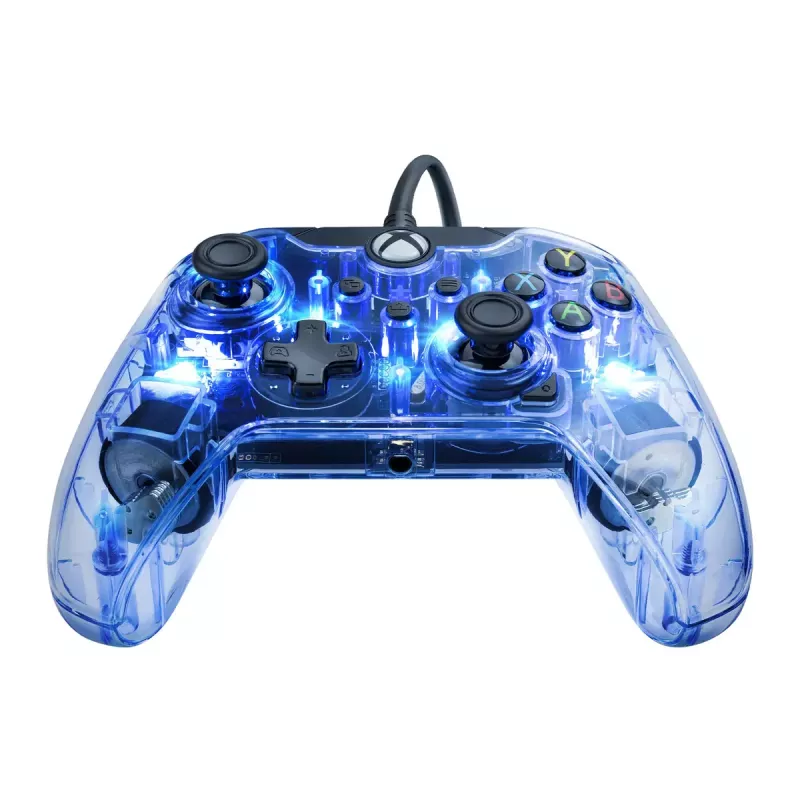 Žaidimų pultas PDP Afterglow Black Blue Transparent USB, skirtas Xbox One / Series X|S / PC, laidinis, 2,4 m