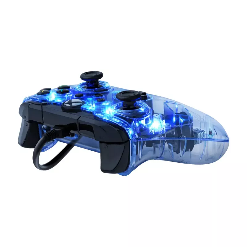 Žaidimų pultas PDP Afterglow Black Blue Transparent USB, skirtas Xbox One / Series X|S / PC, laidinis, 2,4 m
