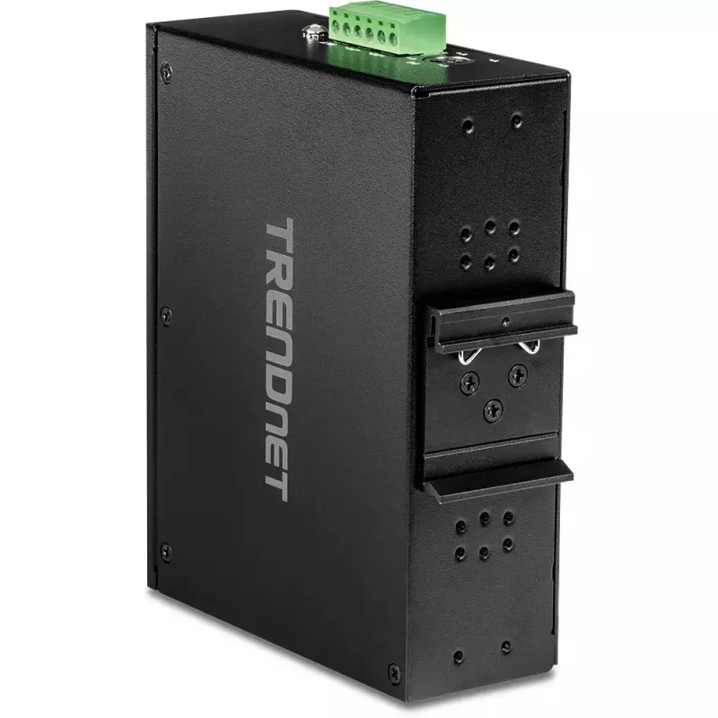 Trendnet TI-M42 pramoninis Modbus šliuzas / valdiklis su dviem 10/100 Mbit/s Ethernet prievadais ir keturiais DB-9 nuosekliaisiais prievadais, IP30, juodas
