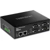 Trendnet TI-M42 pramoninis Modbus šliuzas / valdiklis su dviem 10/100 Mbit/s Ethernet prievadais ir keturiais DB-9 nuosekliaisiais prievadais, IP30, juodas