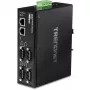 Trendnet TI-M42 pramoninis Modbus šliuzas / valdiklis su dviem 10/100 Mbit/s Ethernet prievadais ir keturiais DB-9 nuosekliaisiais prievadais, IP30, juodas