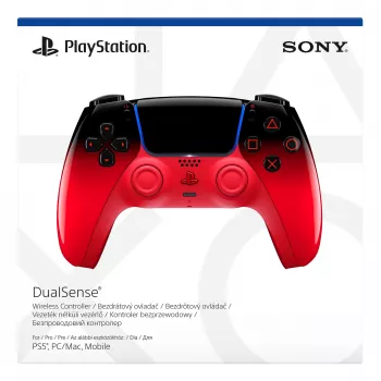 Valdiklis Sony DualSense, juodas/raudonas, skirtas PlayStation 5 — Bluetooth/USB, baterija, USB-C