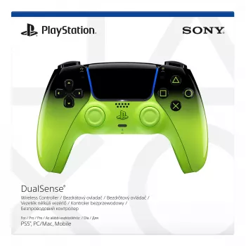 Valdiklis Sony DualSense, PlayStation 5 – Bluetooth/USB, juoda/žalia, analoginis/digitalinis, USB-C