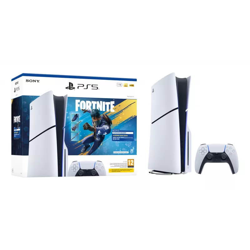 Žaidimų konsolė Sony PlayStation 5 Slim, 1 TB SSD, AMD Ryzen Zen 2 3,5 GHz, Wi-Fi, Bluetooth 5.1, Gigabit Ethernet, balta/juoda