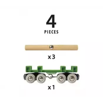Ravensburger BRIO Lumber Loading Wagon modelinio geležinkelio priedas, 4 dalys, įvairiaspalvis