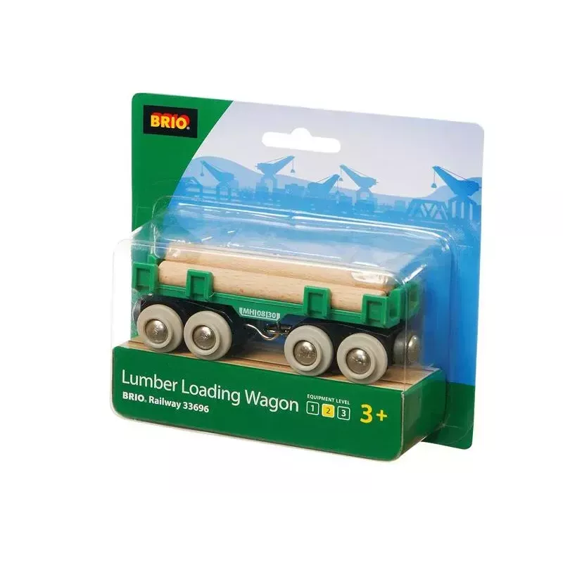 Ravensburger BRIO Lumber Loading Wagon modelinio geležinkelio priedas, 4 dalys, įvairiaspalvis