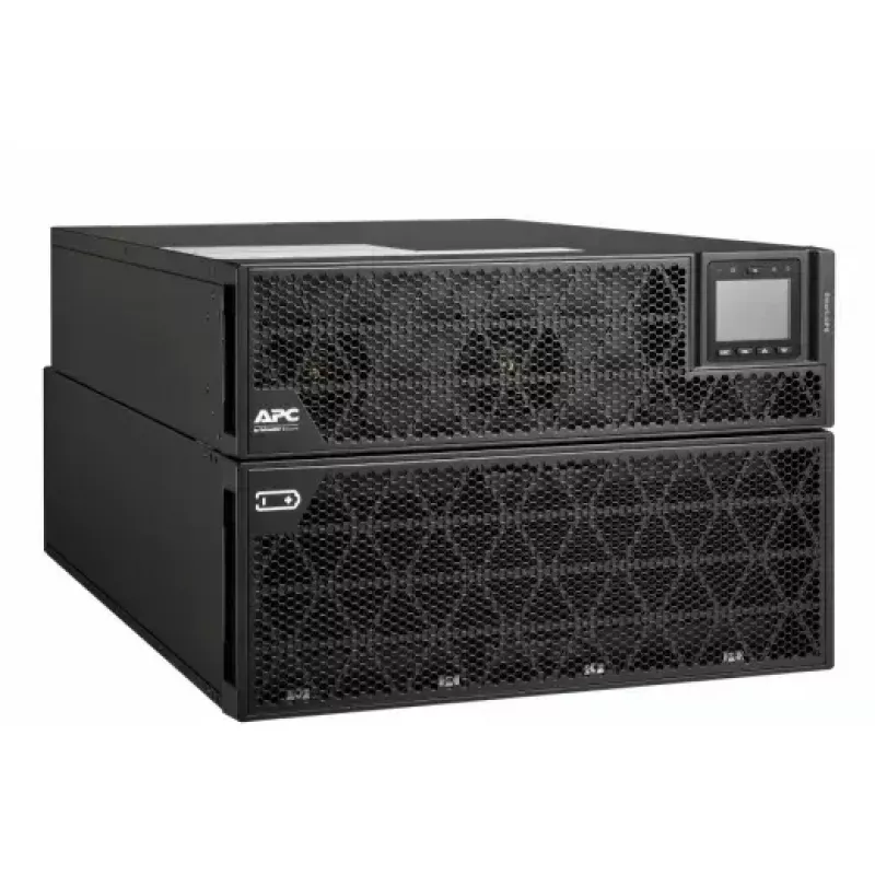 APC Smart-UPS On-Line SRTG15KXLI, 15kVA/15kW, stelažinis / bokštinis, 230V/380V...415V, kietasis sujungimas 5 laidai (3P+N+E)+3 laidai (1P+N+E), tinklo kortelė, be bėgių komplekto