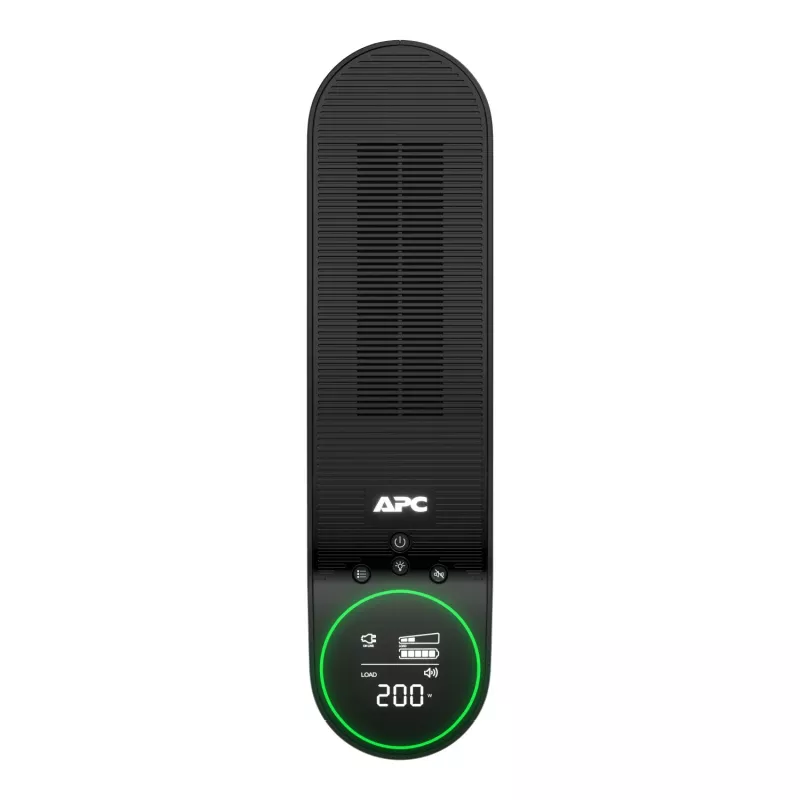 APC Back-UPS Pro for Gaming 2200VA/1320W, bokštinis, 230V, 2x UK ir 2x IEC C13 lizdai, RGB apšvietimas, grynas sinusas, juoda (Midnight)