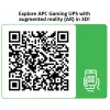 APC Back-UPS Pro for Gaming 2200VA/1320W, bokštinis, 230V, 2x UK ir 2x IEC C13 lizdai, RGB apšvietimas, grynas sinusas, juoda (Midnight)