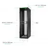 APC NetShelter SX serverinis stovas Gen 2, 45U, 2124H x 600W x 1070D mm, su šoninėmis sienelėmis, juodas
