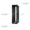 APC NetShelter SX Server Rack Gen 2, 45U, 2124H x 600W x 1200D mm, su šoninėmis sienelėmis, juodas