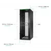 APC NetShelter SX Server Rack Gen 2, 45U, 2124H x 750W x 1200D mm, su šonais, juodas