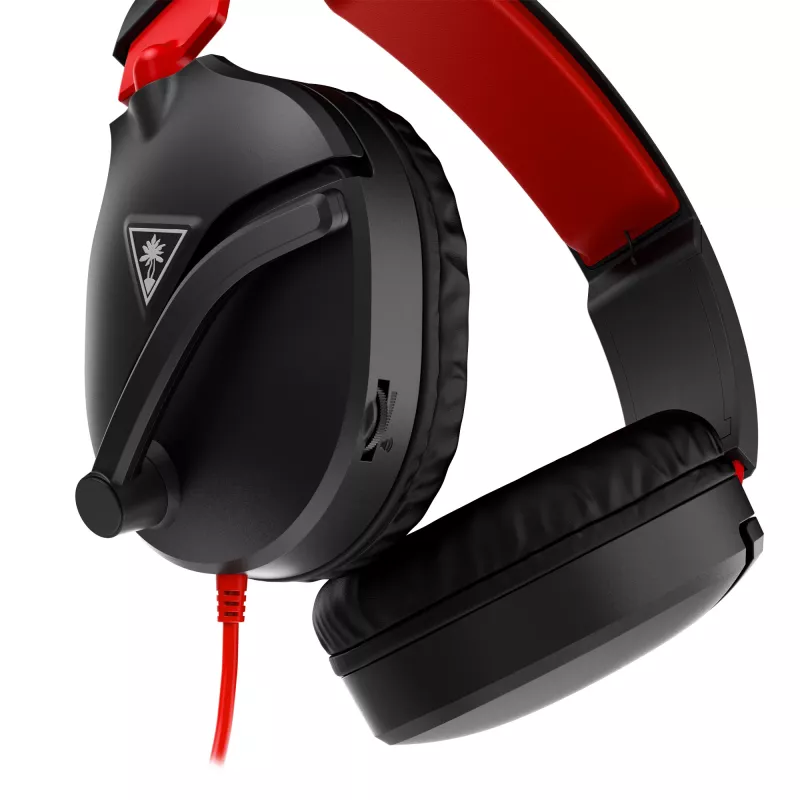 Žaidimų ausinės Turtle Recon 70 juodos, laidinės stereo, valdymas ant ausinės