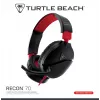 Žaidimų ausinės Turtle Recon 70 juodos, laidinės stereo, valdymas ant ausinės