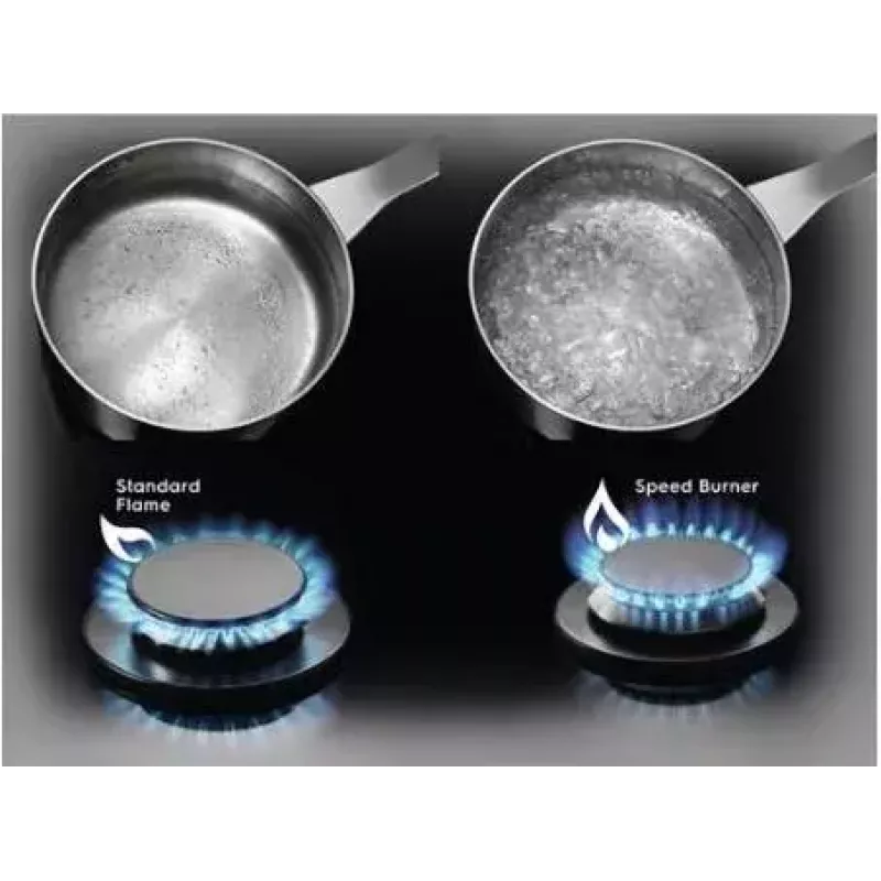Įmontuojama dujinė kaitlentė Electrolux EGS6436RK 4 zonų juoda, wok 4000W, ketaus grotelės, sukamosios rankenėlės