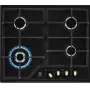 Įmontuojama dujinė kaitlentė Electrolux EGS6436RK 4 zonų juoda, wok 4000W, ketaus grotelės, sukamosios rankenėlės