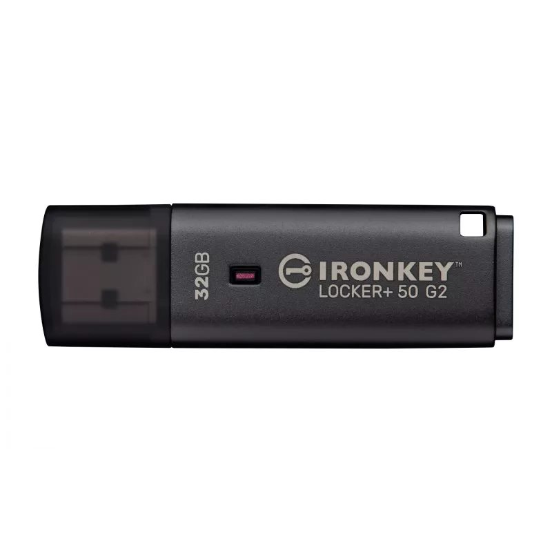 USB atmintukas KINGSTON IronKey Locker Plus 50 G2 32 GB, USB 3.2 Gen 1 Type-A, AES-256, FIPS 197