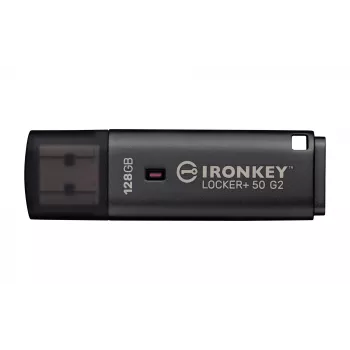 USB atmintukas KINGSTON IronKey Locker Plus 50 G2 128GB, USB Type-A, USB 3.2 Gen 1, AES-256, FIPS 197