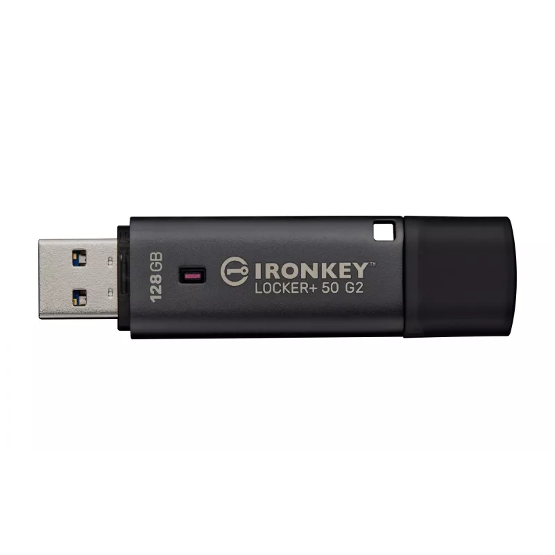 USB atmintukas KINGSTON IronKey Locker Plus 50 G2 128GB, USB Type-A, USB 3.2 Gen 1, AES-256, FIPS 197
