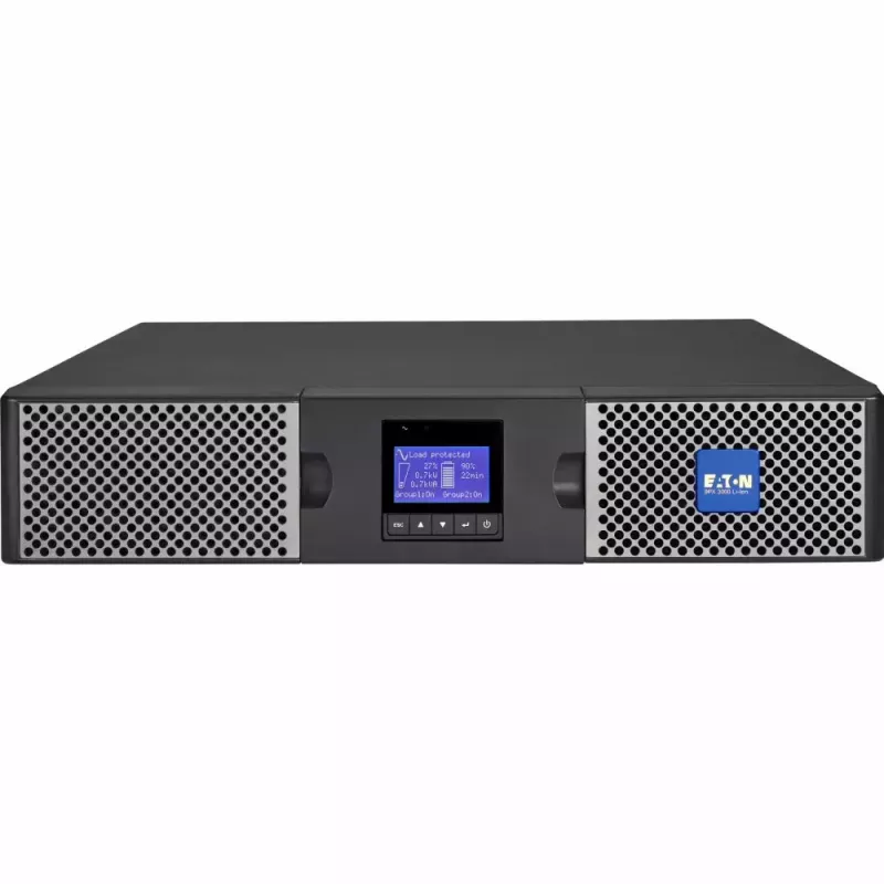 Eaton 9PX 3000i RT2U Li-Ion UPS nepertraukiamo maitinimo šaltinis, dvigubas konvertavimas, 3 kVA / 2400 W, 10 AC lizdų