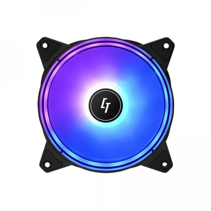 Chieftec Chieftronic Nova 3 vnt. 12 cm juodi ventiliatoriai su RGB ir valdymo pultu