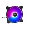 Chieftec Chieftronic Nova 3 vnt. 12 cm juodi ventiliatoriai su RGB ir valdymo pultu