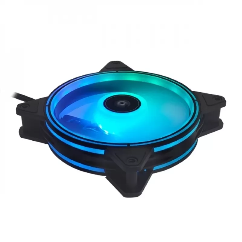 Chieftec Chieftronic Nova 3 vnt. 12 cm juodi ventiliatoriai su RGB ir valdymo pultu