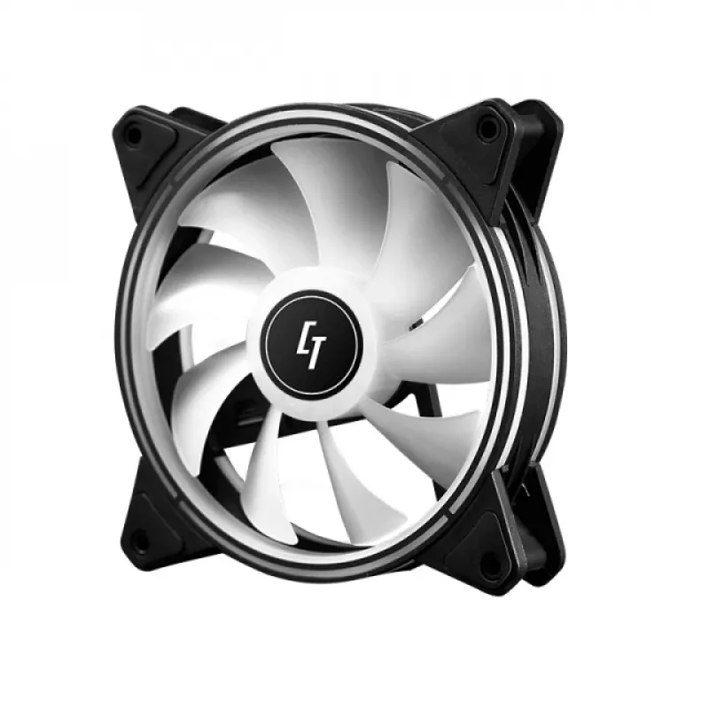 Chieftec Chieftronic Nova 3 vnt. 12 cm juodi ventiliatoriai su RGB ir valdymo pultu