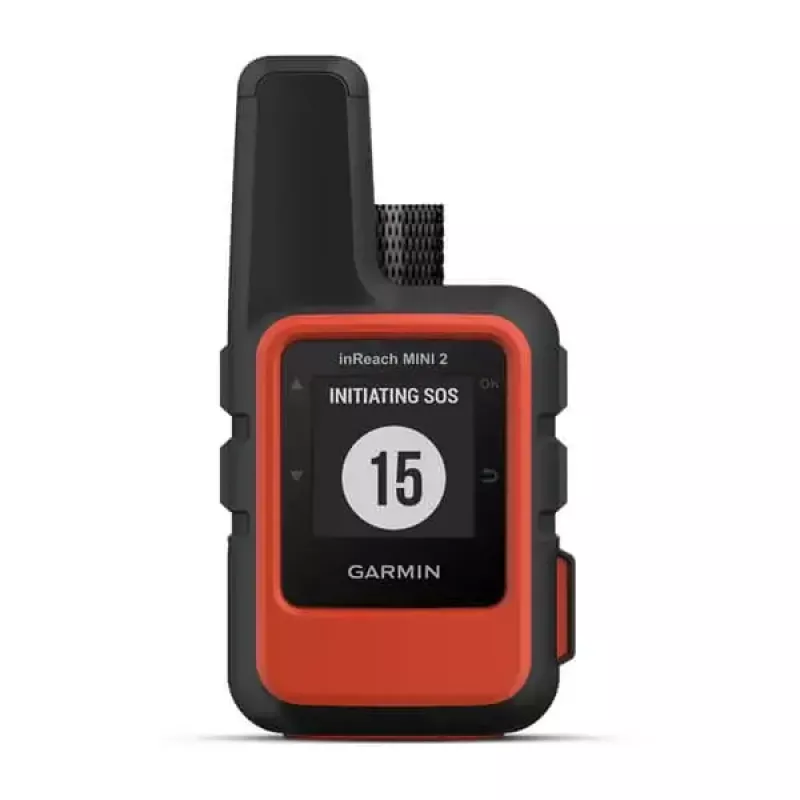 Garmin inReach Mini 2 asmeninis palydovinis ryšio įrenginys juodas/raudonas IPX7 336h baterijos veikimo laikas
