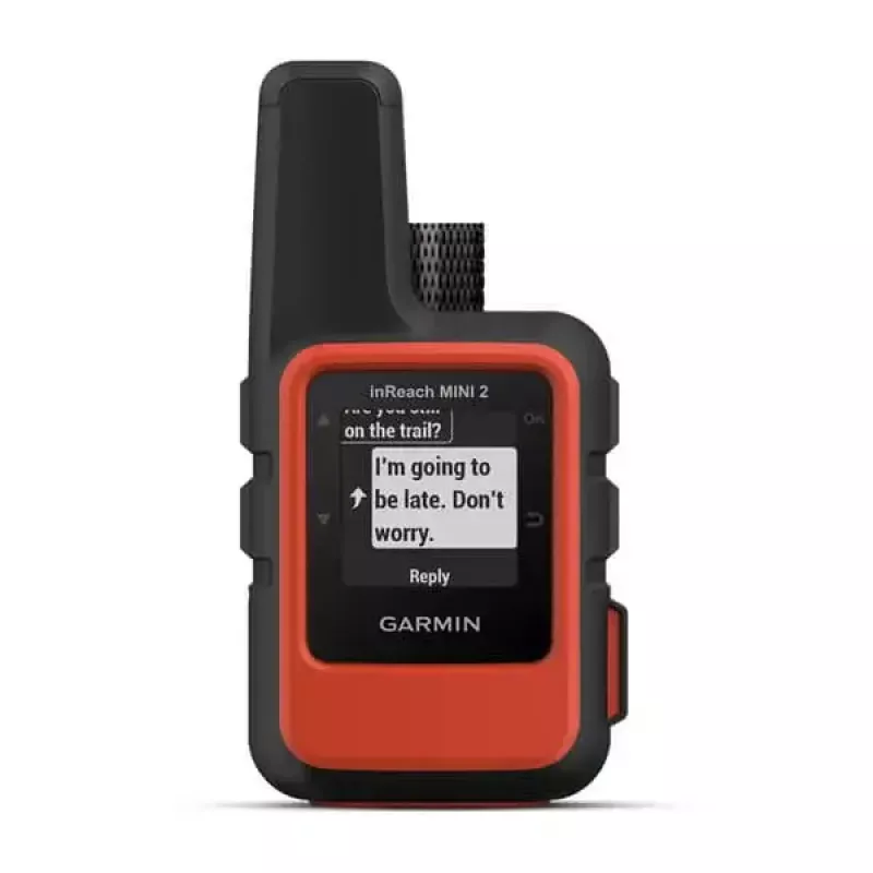 Garmin inReach Mini 2 asmeninis palydovinis ryšio įrenginys juodas/raudonas IPX7 336h baterijos veikimo laikas