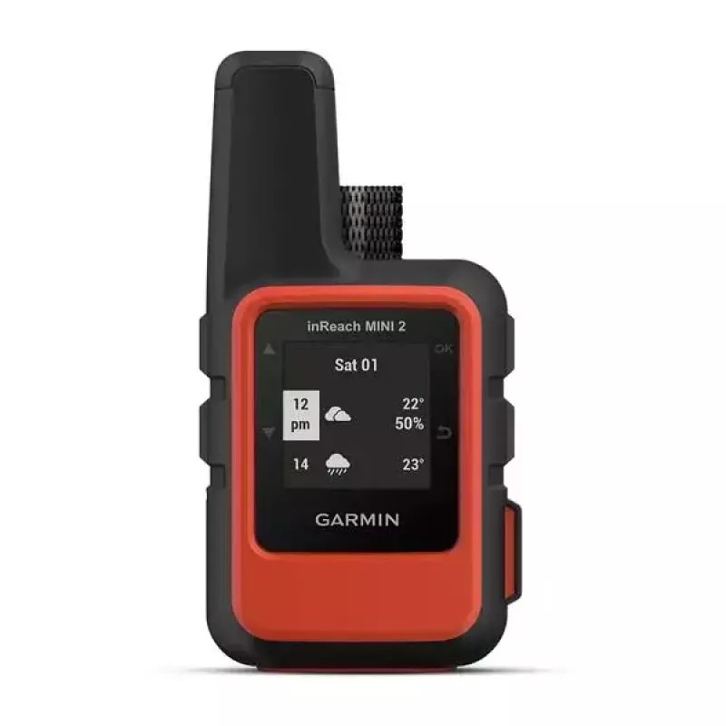 Garmin inReach Mini 2 asmeninis palydovinis ryšio įrenginys juodas/raudonas IPX7 336h baterijos veikimo laikas
