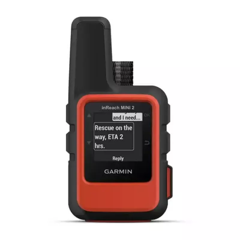 Garmin inReach Mini 2 asmeninis palydovinis ryšio įrenginys juodas/raudonas IPX7 336h baterijos veikimo laikas